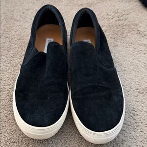 Steve Madden Black Suede Slip-On Sneakers (Size 10)